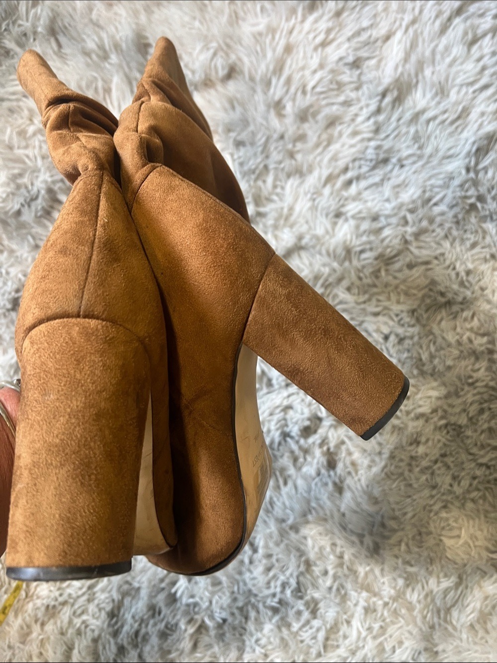 Nine West Slouchy Suede Ankle Boots in Brown - Picture 6 of 9
